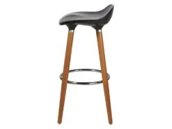 Lot De 4 Tabourets De Bar - Noir - Pied Metal Peinture Bois - L 39 X P 33 X H 70 Cm - OSLO -Electroménager Soldes tabouret haut 12968063