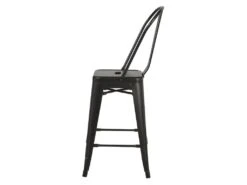 Lot De 2 Tabourets Industriel En Metal - Noir - L 30,5 X P 30,5 X H 61 Cm - MECANO -Electroménager Soldes tabouret haut 13046383