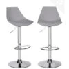 KAYELLES Lot De 2 Tabourets Design Contemporain SONO (Gris) 2 KAYELLES Lot De 2 Tabourets Design Contemporain SONO (Gris) -Electroménager Soldes tabouret haut 13182205