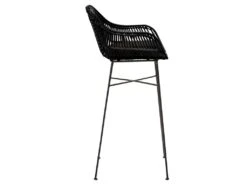 Nunuhai - Lot De 2 Tabourets De Bar En Rotin 76cm - Couleur - Noir -Electroménager Soldes tabouret haut 13305251