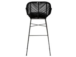Nunuhai - Lot De 2 Tabourets De Bar En Rotin 76cm - Couleur - Noir -Electroménager Soldes tabouret haut 13305253