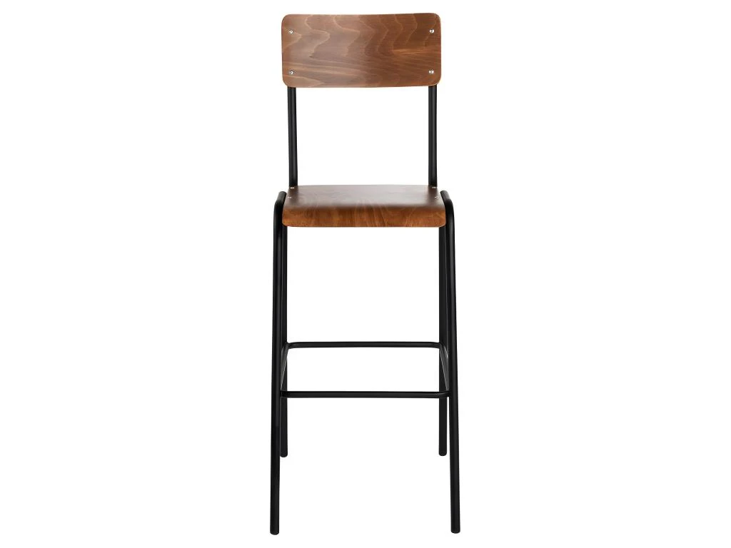 Arlet - Lot De 2 Chaises De Bar Métal Et Bois 67cm - Couleur - Bois Clair 5 Arlet - Lot De 2 Chaises De Bar Métal Et Bois 67cm - Couleur - Bois Clair – Image 3