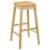 Tabouret De Bar En Bambou H 75 Cm