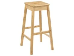 Tabouret De Bar En Bambou H 75 Cm