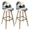 MOZAIK - Lot De 2 Tabourets Scandinaves Noirs Et Blancs 2 MOZAIK - Lot De 2 Tabourets Scandinaves Noirs Et Blancs -Electroménager Soldes tabouret haut 13489995