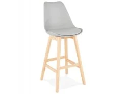 Tabouret De Bar Scandinave "Elise" 112cm Gris