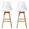 Lot De 2 Tabourets De Bar "Aleknagik" 110cm Blanc -Electroménager Soldes tabouret haut 14129433
