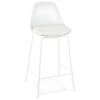 Tabouret De Bar Industriel "Sidon" 87cm Blanc
