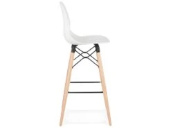 Tabouret De Bar Design "Carno" 111cm Blanc -Electroménager Soldes tabouret haut 14131159