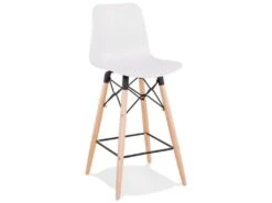Tabouret De Bar Design "Marlina" 108cm Blanc