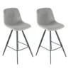 Lot De 2 Tabourets De Bar "Samantha" 102cm Taupe & Noir -Electroménager Soldes tabouret haut 14132783