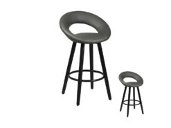 Duo De Tabourets De Bar Gris - POP