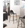 AUGUSTIN - Lot De 2 Tabourets De Bar JOHN Noirs Hauteur D'assise 65cm