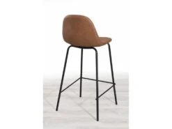 AUGUSTIN - Lot De 2 Tabourets De Bar John Marron Hauteur D'assise 65cm -Electroménager Soldes tabouret haut 14666985