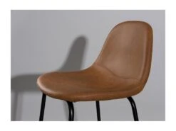 AUGUSTIN - Lot De 2 Tabourets De Bar John Marron Hauteur D'assise 65cm -Electroménager Soldes tabouret haut 14666987