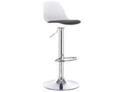 KAYELLES Lot De 2 Tabourets De Bar Design Réglable Pivotant SIG (Blanc-noir) -Electroménager Soldes tabouret haut 14723241