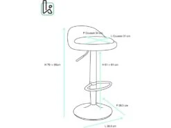 KAYELLES Lot De 2 Tabourets De Bar Et Cuisine Design SATI (Blanc) -Electroménager Soldes tabouret haut 14735073