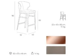 Tabouret Rembourré En Simili Avec Pieds Acier Inoxydable 15 Tabouret Rembourré En Simili Avec Pieds Acier Inoxydable -Electroménager Soldes tabouret haut 14792669