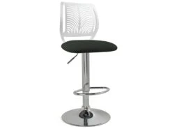 Lot De 2 Tabourets De Bar Design Avec Dossier SAWA (Blanc Et Noir) -Electroménager Soldes tabouret haut 15862567