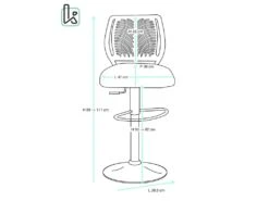 Lot De 2 Tabourets De Bar Design Avec Dossier SAWA (Blanc Et Noir) -Electroménager Soldes tabouret haut 15862573