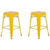 Lot De 2 Tabourets De Bar Jaune De 60 Cm CABRILLO -Electroménager Soldes tabouret haut 16321377