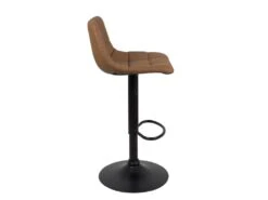 Lot De 2 Tabourets De Bar Vintage Matelassé SID (noir Marron) -Electroménager Soldes tabouret haut 17615603