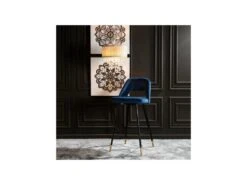 Duo De Tabourets De Bar Métal/Tissu Bleu - YIZI -Electroménager Soldes tabouret haut 17631795