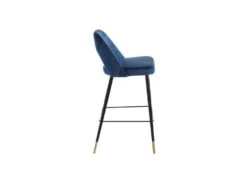 Duo De Tabourets De Bar Métal/Tissu Bleu - YIZI -Electroménager Soldes tabouret haut 17631797