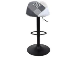 Lot De 2 Tabourets De Bar Design SIG (Patchwork Gris) -Electroménager Soldes tabouret haut 17660393