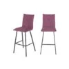 Duo De Chaises De Bar Métal/Tissu Rose - FRESNO