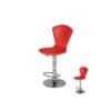 Duo De Tabourets De Bar Rouge - BELVIA -Electroménager Soldes tabouret haut 17786843