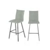 Duo De Chaises De Bar Métal/Tissu Vert - FRESNO -Electroménager Soldes tabouret haut 17786867