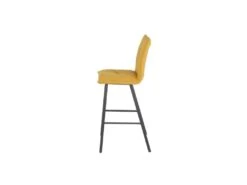 Duo De Chaises De Bar Métal/Tissu Jaune - FRESNO -Electroménager Soldes tabouret haut 17786927