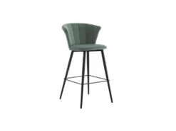 Duo De Chaises De Bar Arrondies Velours Vert D'eau - BOLUP -Electroménager Soldes tabouret haut 18001919