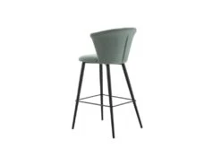 Duo De Chaises De Bar Arrondies Velours Vert D'eau - BOLUP -Electroménager Soldes tabouret haut 18001923