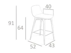 Tabouret En Croûte De Cuir Et Bois Noyer 4044 ANGEL CERDA -Electroménager Soldes tabouret haut 18429227