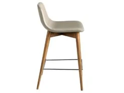 Tabouret En Croûte De Cuir Et Bois Noyer 4044 ANGEL CERDA -Electroménager Soldes tabouret haut 18429229