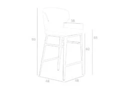 Tabouret En Croûte De Cuir Et Acier Bronze 4000 ANGEL CERDA -Electroménager Soldes tabouret haut 18438025