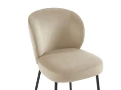 Lot De 2 Tabourets De Bar En Velours Et Métal Noir - Beige - POLPONA De Pascal MORABITO -Electroménager Soldes tabouret haut 18818575