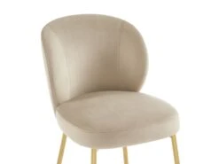 Lot De 2 Tabourets De Bar En Velours Et Métal Doré - Beige - POLPONA De Pascal MORABITO -Electroménager Soldes tabouret haut 18819329