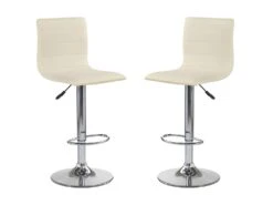 RAYMOND Lot De 2 Tabourets De Bar 40 X 42 X 93-115 Cm - Crème