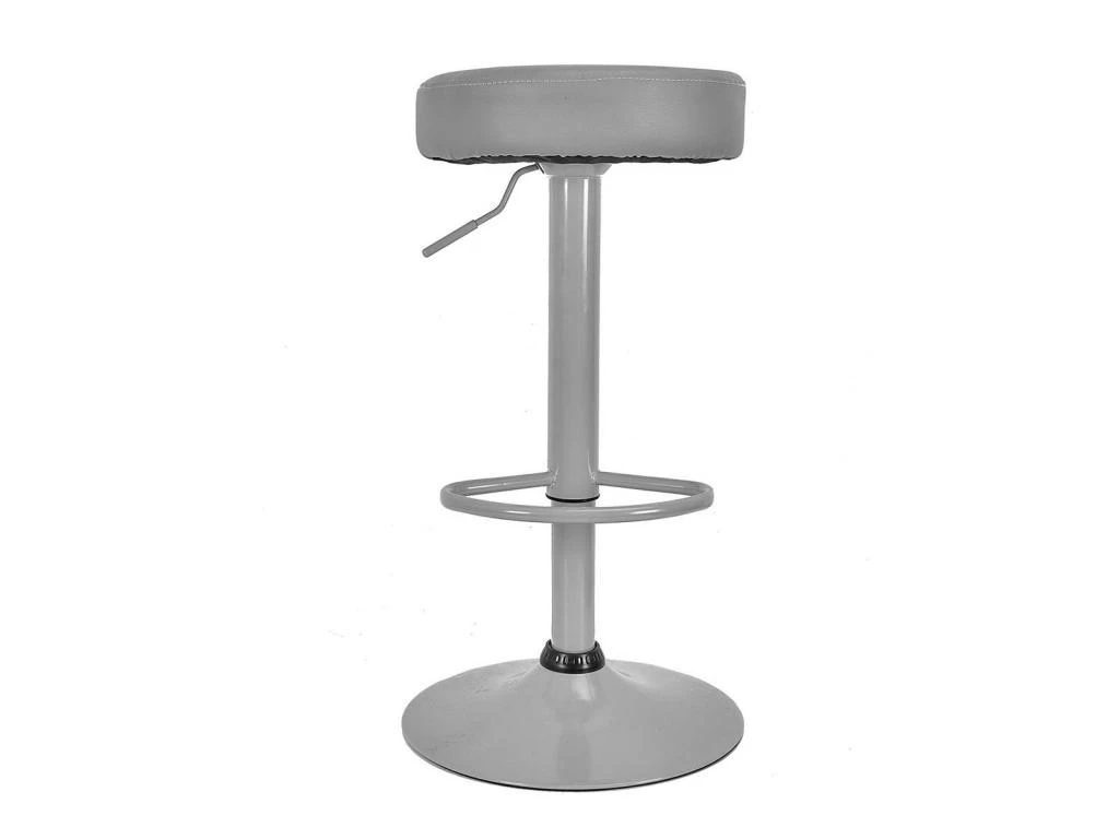 SMIDO - Lot De 6 Tabourets Réglables Simili Gris 5 SMIDO - Lot De 6 Tabourets Réglables Simili Gris – Image 3