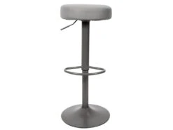 SMIDO - Lot De 2 Tabourets Réglables Simili Gris -Electroménager Soldes tabouret haut 19117255