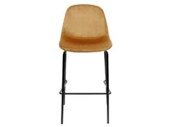 KONAE - Lot De 6 Tabourets De Bar En Velours Côtelé Ocre -Electroménager Soldes tabouret haut 19125379
