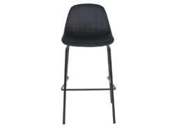 KONAE - Lot De 2 Tabourets De Bar En Velours Côtelé Noir -Electroménager Soldes tabouret haut 19125439