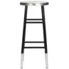 Tabouret De Bar & De Comptoir Fer Verre En Noir, 34 X 34 X 76.2 Cm -Electroménager Soldes tabouret haut 19545871