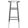 Tabouret De Bar & De Comptoir Fer Verre En Argent, 34 X 34 X 76.2 Cm 1 Tabouret De Bar & De Comptoir Fer Verre En Argent, 34 X 34 X 76.2 Cm -Electroménager Soldes tabouret haut 19545877