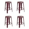 Lot De 4 Tabourets De Bar En Acier Rouge H69 Cm - MOTUS 1905 2 Lot De 4 Tabourets De Bar En Acier Rouge H69 Cm - MOTUS 1905 -Electroménager Soldes tabouret haut 19581365