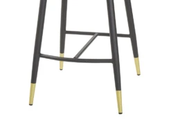 Lot De 2 Chaises De Bar En Velours Noir FALTON -Electroménager Soldes tabouret haut 19841917