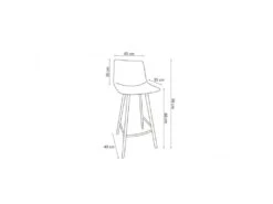 Chaise De Comptoir 'Ozon' PU Gris, Dimensions : H98 X L45 X P49 Cm -Electroménager Soldes tabouret haut 20001665